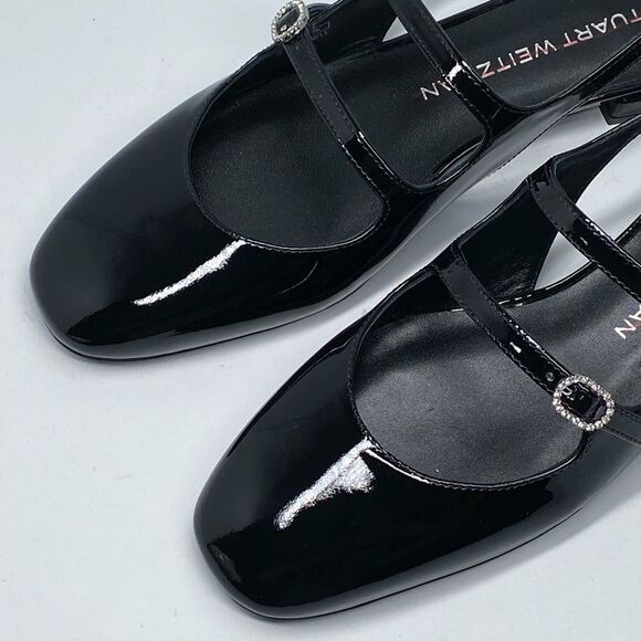 Stuart Weitzman embellished Patent Leather Slingback Flats size 7 - Picture 5 of 12
